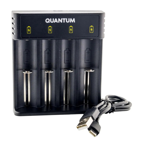 Зарядний пристрій універсальний Quantum 3,7V QM-BC2040 4-slot (USB)