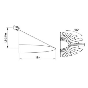 Датчик руху Lemanso LM629 180° чорний
