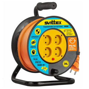 Подовжувач на котушці SVITTEX 30 м SV-005–О