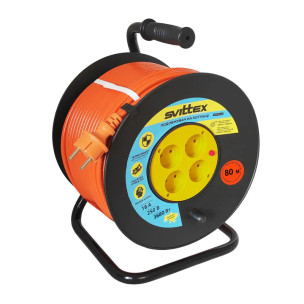 Подовжувач на котушці SVITTEX Maxi з термозахистом 80 м SV-052