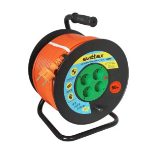 Подовжувач на котушці SVITTEX Maxi з термозахистом 60 м SV-061