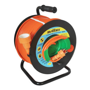 Подовжувач на котушці SVITTEX Maxi з виносною розеткою 100 м SV-263 Подовжувач на котушці SVITTEX Maxi з виносною розеткою 100 м SV-263