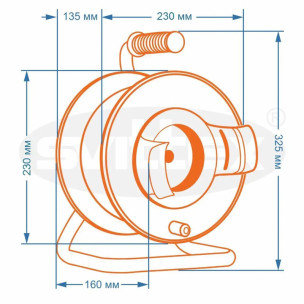 Подовжувач на котушці SVITTEX з виносною розеткою PROFI 25 м SV-2180