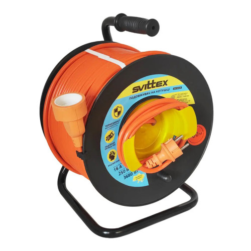 Удлинитель на катушке SVITTEX Maxi с выносной розеткой 60 м SV-251