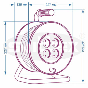 Удлинитель на катушке SVITTEX с заземляющим контактом 30 м SV-0310