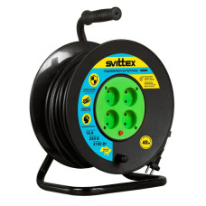 Подовжувач на котушці SVITTEX Профі 40 м чорний SV-020-B