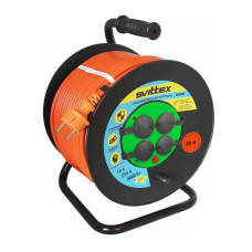 Подовжувач на котушці SVITTEX Maxi з термозахистом та захистом IP44 80 м