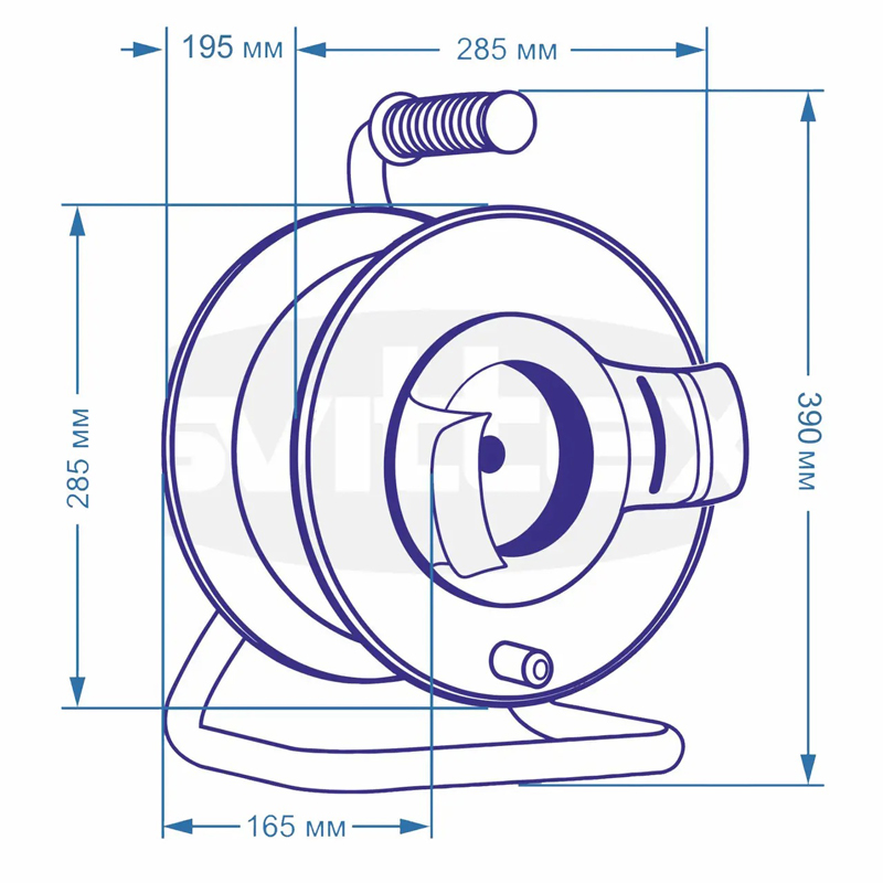 Подовжувач на котушці SVITTEX Maxi PROFI з виносною розеткою 60 м SV-261