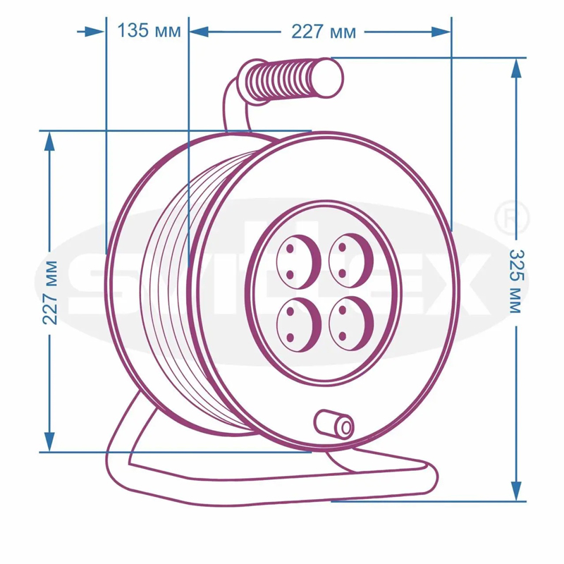 Котушка для подовжувача SVITTEX MAXI до 150 м SV-029-IP44 з захистом IP44