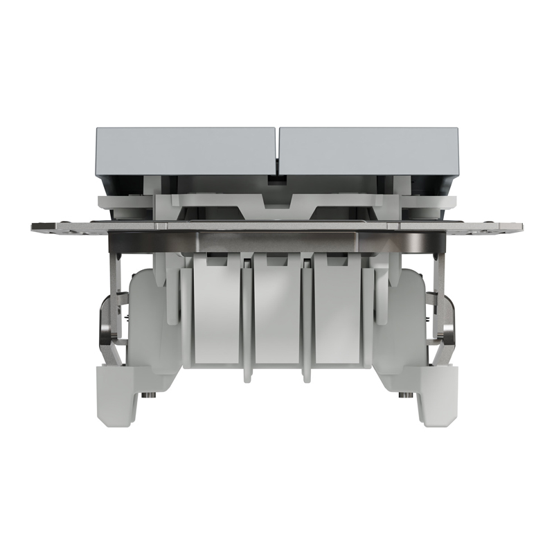 Перемикач двоклавішний прохідний самозажимний без рамки Schneider Electric Asfora, сталь