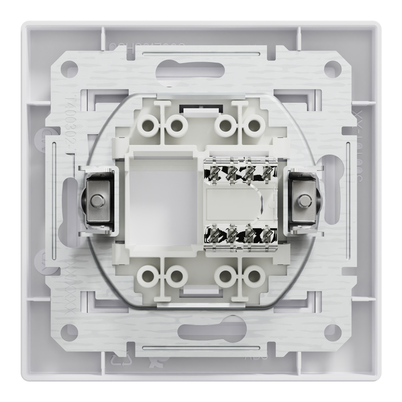Розетка комп’ютерна RJ45 UTP Cat 5e з рамкою Schneider Electric Asfora, біла