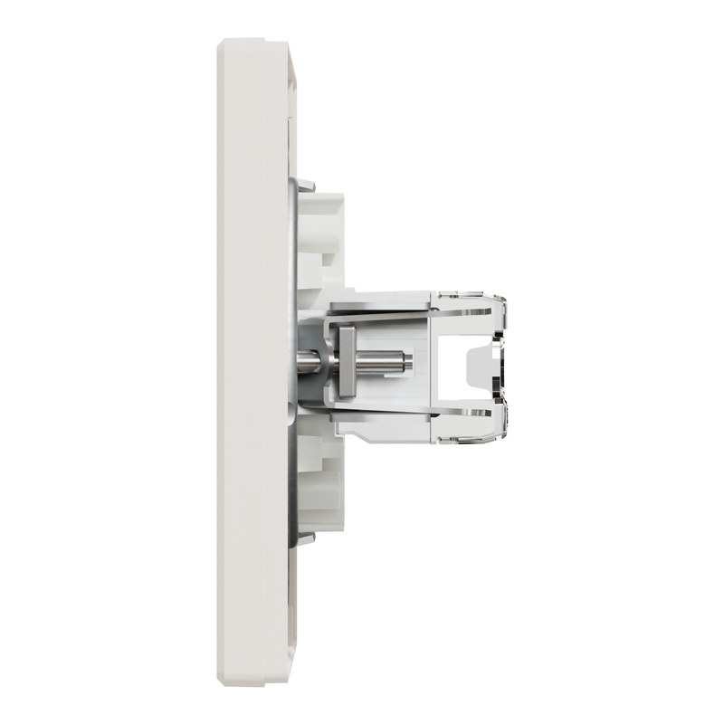 Розетка комп’ютерна RJ45 UTP Cat 5e з рамкою Schneider Electric Asfora, кремова