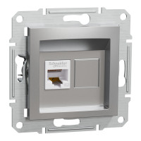 Розетка комп’ютерна RJ45 UTP Cat 5e без рамки Schneider Electric Asfora, алюміній