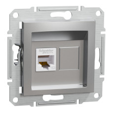 Розетка комп’ютерна RJ45 UTP Cat 5e без рамки Schneider Electric Asfora, алюміній
