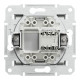 Розетка комп’ютерна RJ45 UTP Cat 5e без рамки Schneider Electric Asfora, алюміній