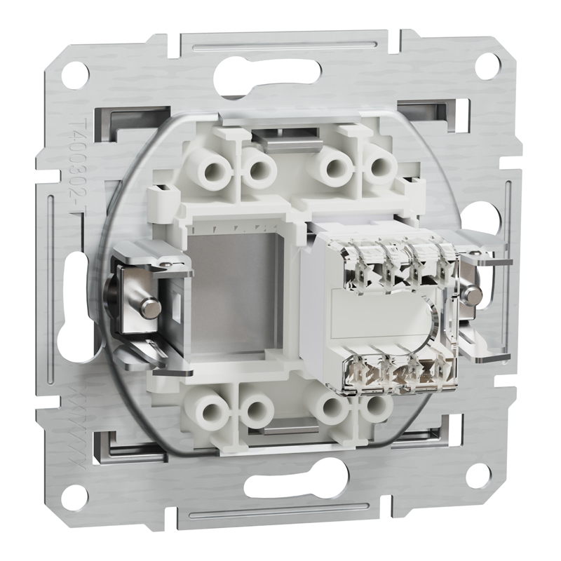 Розетка комп’ютерна RJ45 UTP Cat 5e без рамки Schneider Electric Asfora, алюміній