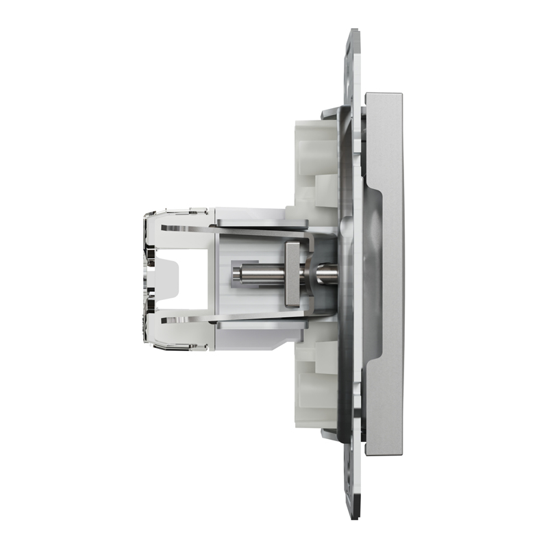 Розетка комп’ютерна RJ45 UTP Cat 5e без рамки Schneider Electric Asfora, алюміній