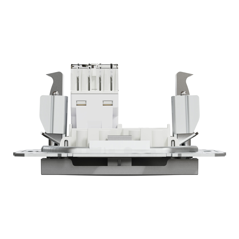 Розетка комп’ютерна RJ45 UTP Cat 5e без рамки Schneider Electric Asfora, алюміній