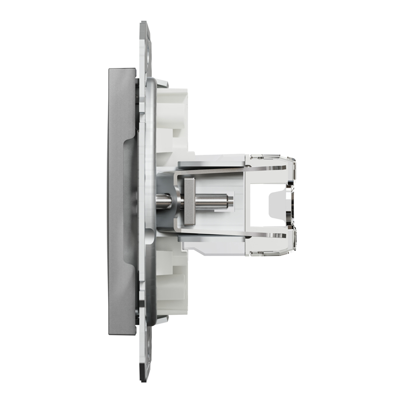 Розетка комп’ютерна RJ45 UTP Cat 5e без рамки Schneider Electric Asfora, алюміній