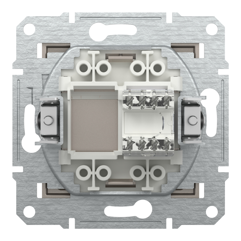 Розетка комп’ютерна RJ45 UTP Cat 5e без рамки Schneider Electric Asfora, бронза