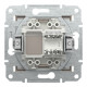 Розетка комп’ютерна RJ45 UTP Cat 5e без рамки Schneider Electric Asfora, бронза