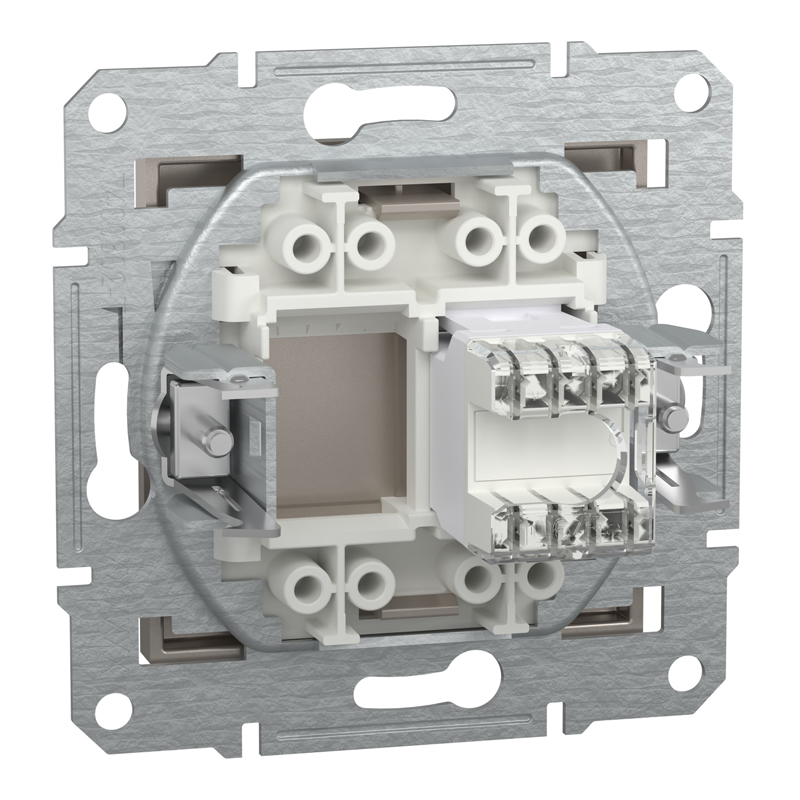 Розетка комп’ютерна RJ45 UTP Cat 5e без рамки Schneider Electric Asfora, бронза