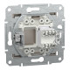 Розетка комп’ютерна RJ45 UTP Cat 5e без рамки Schneider Electric Asfora, бронза