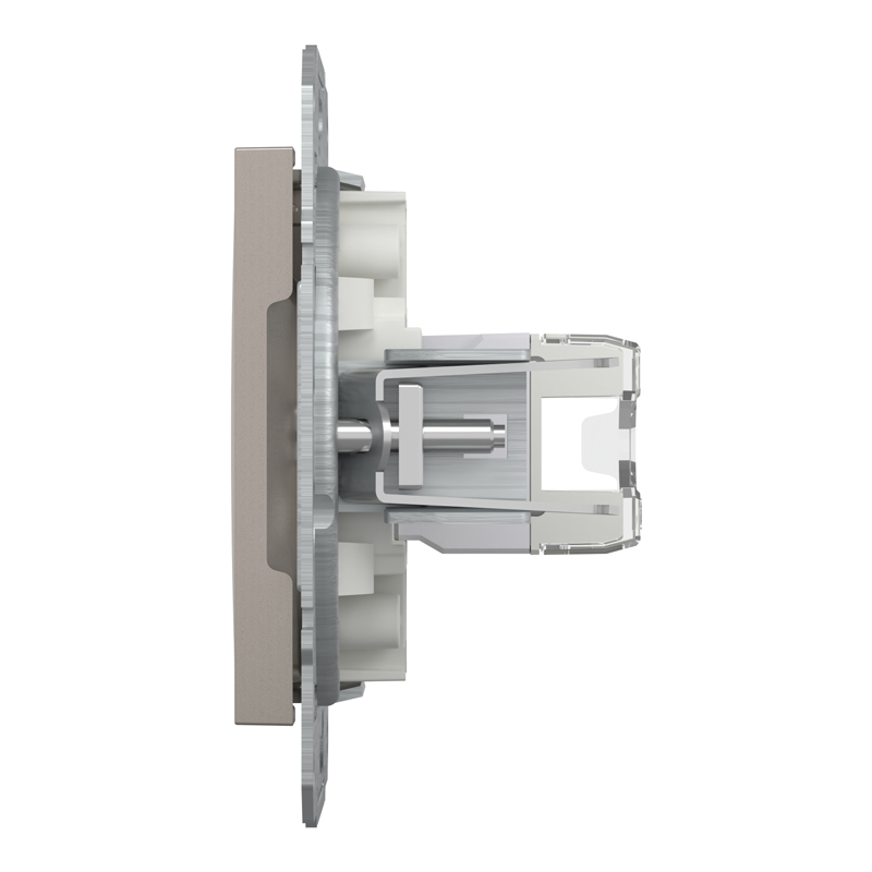 Розетка комп’ютерна RJ45 UTP Cat 5e без рамки Schneider Electric Asfora, бронза