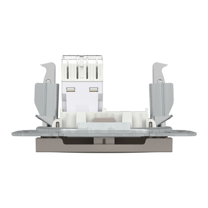 Розетка комп’ютерна RJ45 UTP Cat 5e без рамки Schneider Electric Asfora, бронза