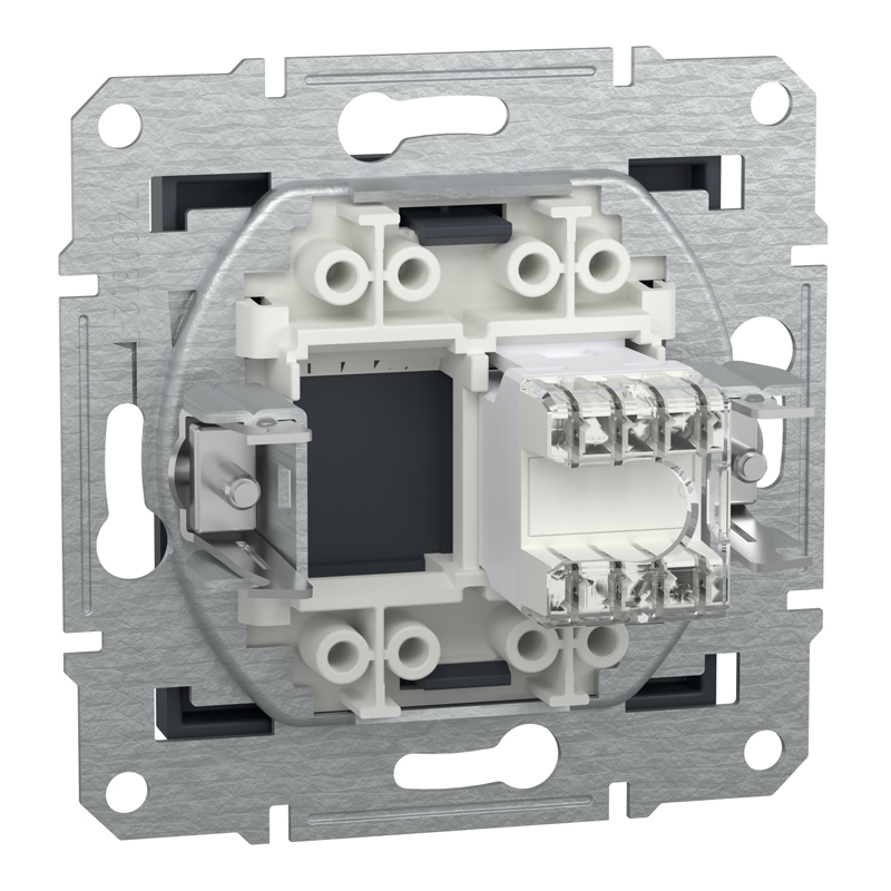 Розетка комп’ютерна RJ45 UTP Cat 5e без рамки Schneider Electric Asfora, антрацит