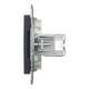 Розетка комп’ютерна RJ45 UTP Cat 5e без рамки Schneider Electric Asfora, антрацит