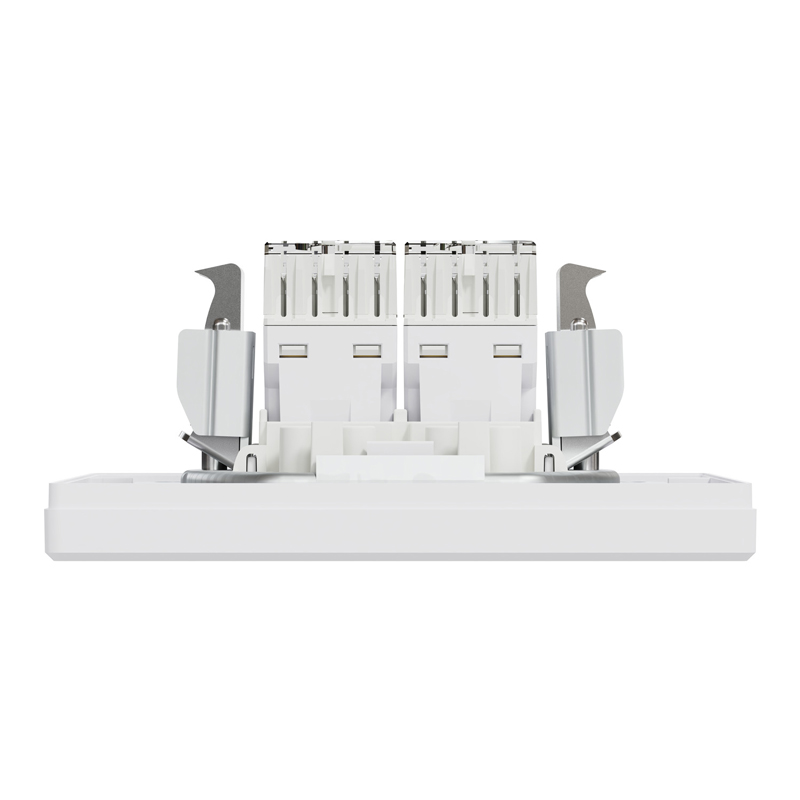 Розетка комп’ютерна подвійна 2×RJ45 UTP Cat 5e з рамкою Schneider Electric Asfora, біла