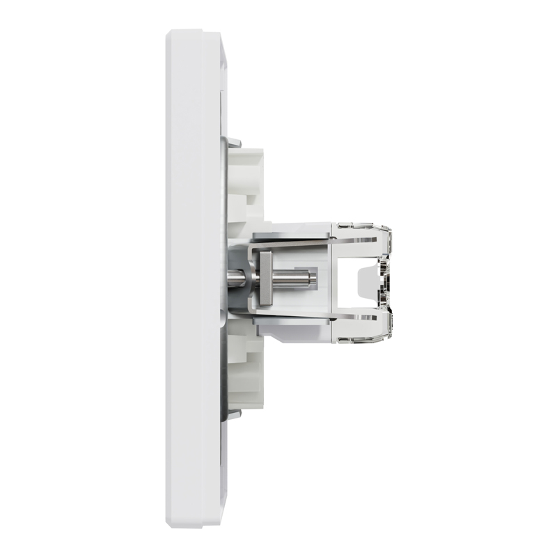 Розетка комп’ютерна подвійна 2×RJ45 UTP Cat 5e з рамкою Schneider Electric Asfora, біла