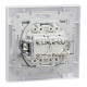 Розетка комп’ютерна подвійна 2×RJ45 UTP Cat 5e з рамкою Schneider Electric Asfora, біла