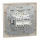 Розетка комп’ютерна подвійна 2×RJ45 UTP Cat 5e з рамкою Schneider Electric Asfora, кремова