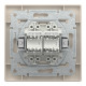 Розетка комп’ютерна подвійна 2×RJ45 UTP Cat 5e з рамкою Schneider Electric Asfora, кремова