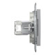 Розетка комп’ютерна подвійна 2×RJ45 UTP Cat 5e без рамки Schneider Electric Asfora, алюміній