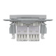 Розетка комп’ютерна подвійна 2×RJ45 UTP Cat 5e без рамки Schneider Electric Asfora, алюміній