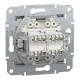 Розетка комп’ютерна подвійна 2×RJ45 UTP Cat 5e без рамки Schneider Electric Asfora, алюміній