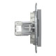 Розетка комп’ютерна подвійна 2×RJ45 UTP Cat 5e без рамки Schneider Electric Asfora, сталь