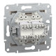 Розетка комп’ютерна подвійна 2×RJ45 UTP Cat 5e без рамки Schneider Electric Asfora, бронза