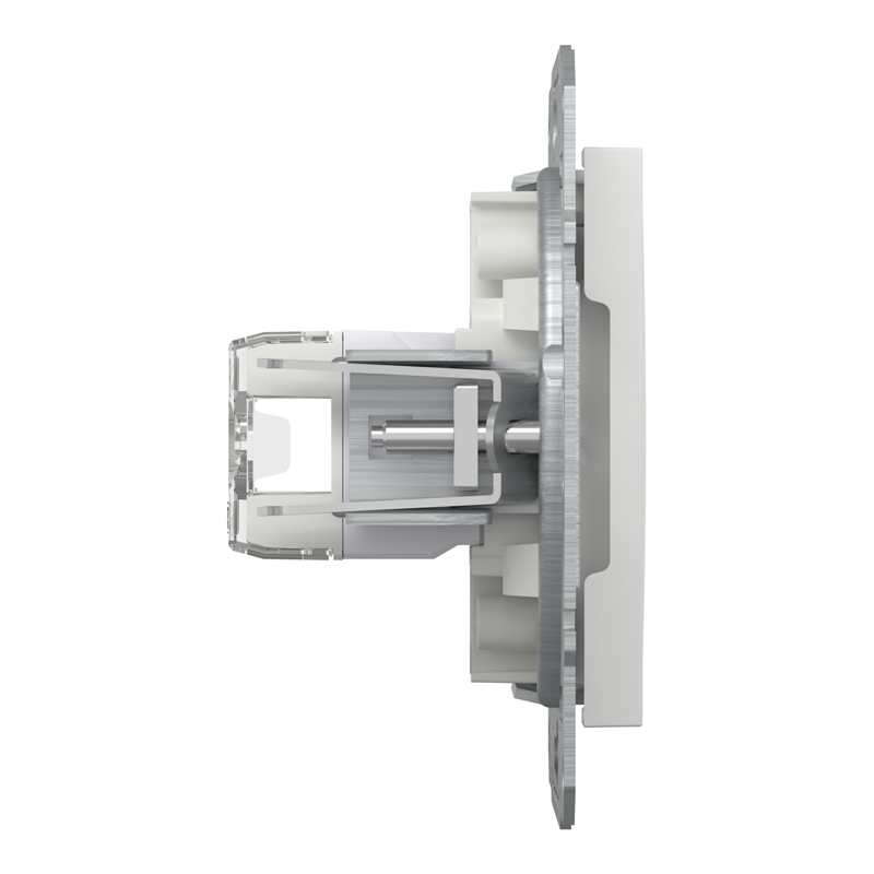 Розетка комп’ютерна подвійна 2×RJ45 UTP Cat 5e без рамки Schneider Electric Asfora, біла