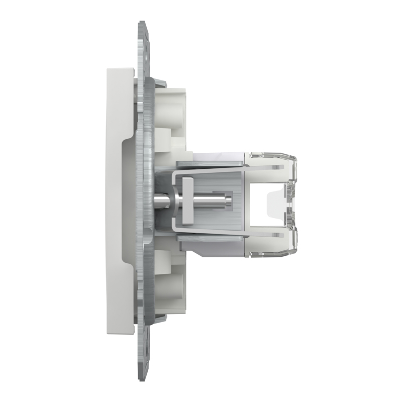 Розетка комп’ютерна подвійна 2×RJ45 UTP Cat 5e без рамки Schneider Electric Asfora, біла