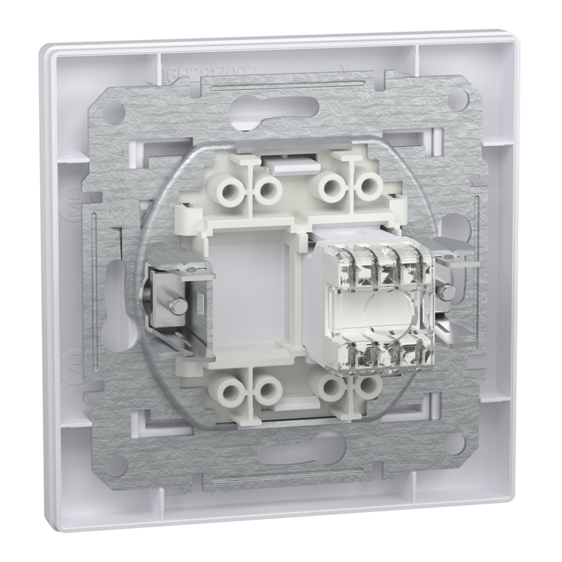 Розетка комп’ютерна RJ45 UTP Cat 6 з рамкою Schneider Electric Asfora, біла