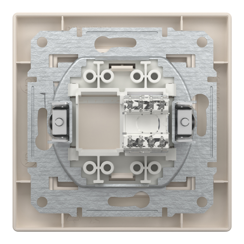 Розетка комп’ютерна RJ45 UTP Cat 6 з рамкою Schneider Electric Asfora, кремова