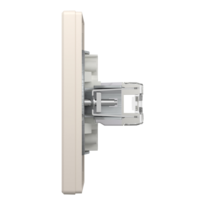 Розетка комп’ютерна RJ45 UTP Cat 6 з рамкою Schneider Electric Asfora, кремова