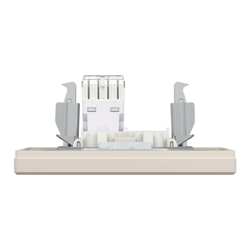 Розетка комп’ютерна RJ45 UTP Cat 6 з рамкою Schneider Electric Asfora, кремова