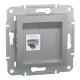 Розетка комп’ютерна RJ45 UTP Cat 6 без рамки Schneider Electric Asfora, алюміній