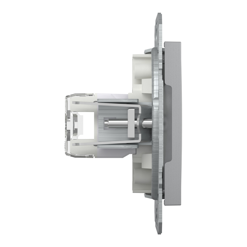 Розетка комп’ютерна RJ45 UTP Cat 6 без рамки Schneider Electric Asfora, алюміній