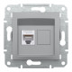 Розетка комп’ютерна RJ45 UTP Cat 6 без рамки Schneider Electric Asfora, алюміній